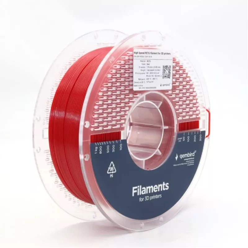 GEMBIRD Filament PETG High Speed, 1.75 mm, 1 kg, Red