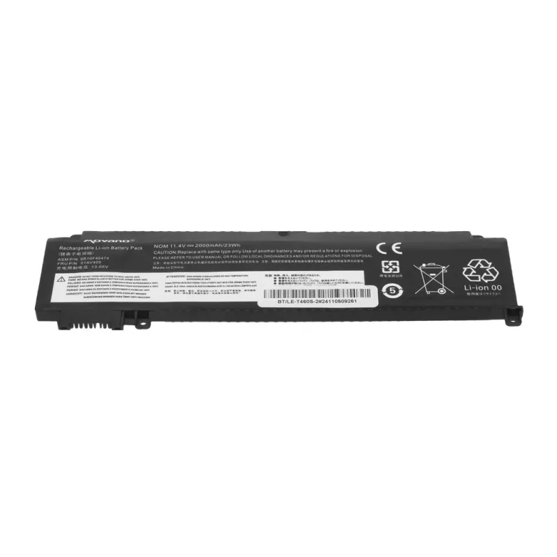MITSU baterija, skirta Lenovo ThinkPad T460s T470s - priekinė - 2000 mAh (23 Wh)