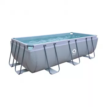 AVENLI Rėminis Baseinas 400x200x99 cm Stačiakampis Antžeminis Baseinas su Filtravimo Siurbliu, Kopėčiomis, Dangčiu ir Paklotu