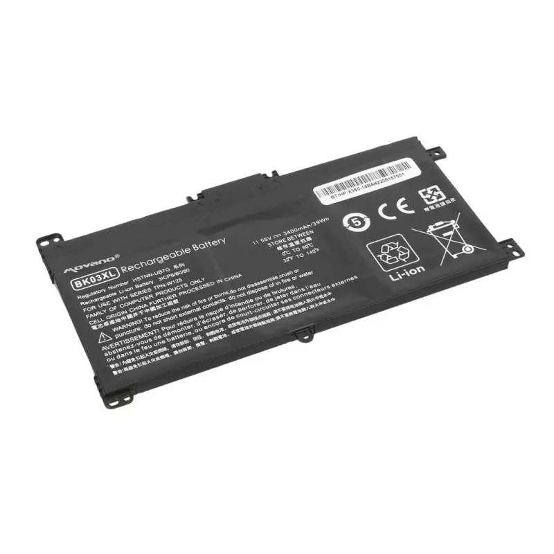 MOVANO baterija BK03XL, skirta HP Pavilion x360 14-BA – 3400 mAh (39 Wh)