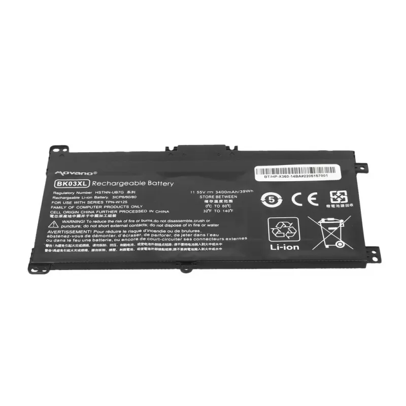 MOVANO baterija BK03XL, skirta HP Pavilion x360 14-BA – 3400 mAh (39 Wh)