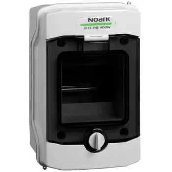 NOARK PHS 4T 1x4 modulių IP65 paviršinio montavimo skirstomasis dangtelis, pilkas su permatomu dangteliu