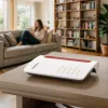 FRITZ! Box 5630 baltas dviejų juostų Wi-Fi 6 DSL/VDSL maršrutizatorius su DECT baze, Gigabit Ethernet, USB 2.0, SFP lizdu
