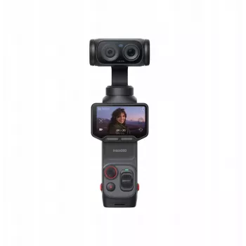 Insta360 Luna Ultra Standard Bundle Cosmic Black 5.7K 360 laipsnių kamera su 1 colio jutikliu, FlowState stabilizacija, 72MP nuotraukomis, 2,29 colio jutikliniu ekranu, 81 min. baterija