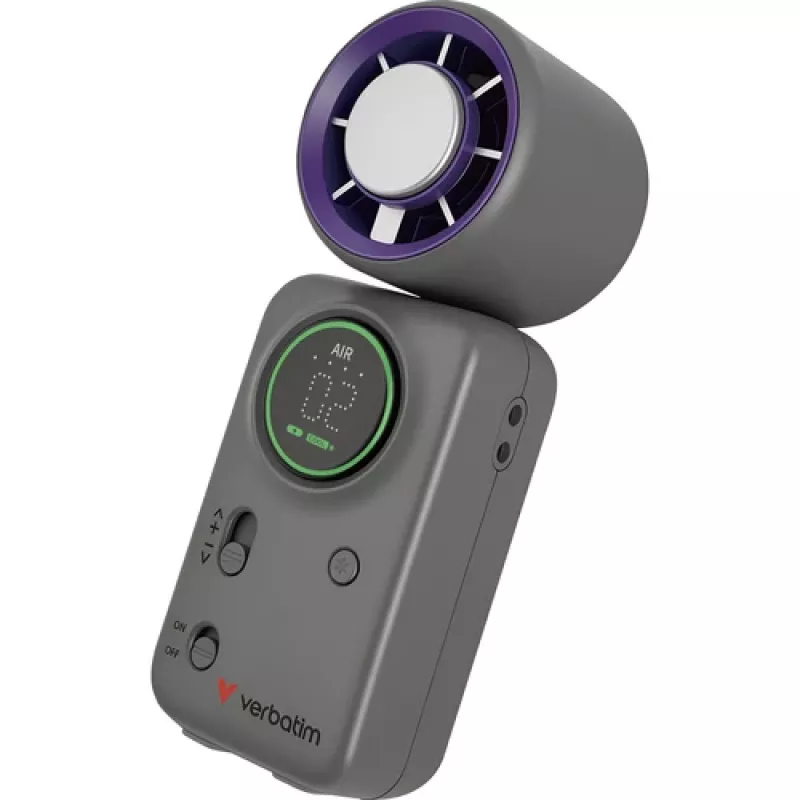 Verbatim Cool'n'Go Ice Touch Mini rankinis ventiliatorius (violetinė/pilka)