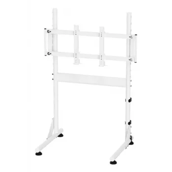 Oplite Nitrokart Monitor Stand V2 White – plieninis monitoriaus stovas su integruotu laidų valdymu, 15kg talpa