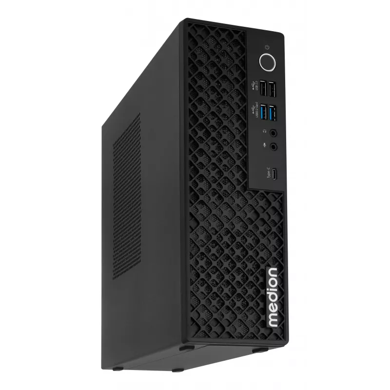 Medion 10026214 PICOWORX T80III MD340101 Mini kompiuteris, Intel Processor N100, 16GB RAM, 512GB SSD, Windows 11 Pro, Wi-Fi 6, juodas