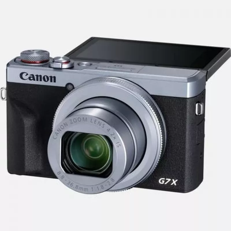 Canon PowerShot G7 X Mark III skaitmeninis fotoaparatas (20,1MP, 4,2x optinis priartinimas, 4K vaizdo įrašas, Wi-Fi/Bluetooth) - juoda