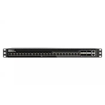 QNAP QSW-M7230-2X4F24T 30 prievadų valdomas kelių gigabitų tinklo jungiklis su 2x100GbE QSFP28, 4x25GbE SFP28, 24x10GbE RJ45, Layer 3 Lite