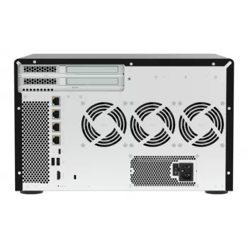 QNAP TVS-h1277AX-R5-16G 12 vietų QuTS hero NAS, AMD EPYC 7232P 8 branduolių, 64GB DDR4 ECC, 2x25GbE SFP28, 2x2.5GbE, 12x U.2 NVMe/SATA SSD lizdai