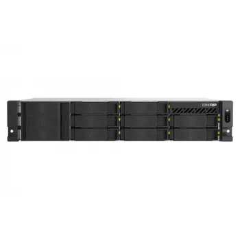 QNAP TS-H1065EU-RP 10 lizdų stelažinis NAS su Intel Xeon D-1622, 16GB RAM, 2.5GbE, pertekliniu maitinimu