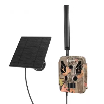 Denver WSL-8050 saulės energija maitinama laukinės gamtos kamera su 20MP nuotraukomis, Full HD vaizdo įrašu, naktiniu matymu ir integruotu saulės baterijos skydeliu