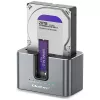 Qoltec 2in1 HDD SSD prijungimo stotelė SATA M.2 NVMe su klonavimu, USB-C 3.2 Gen 2, 10Gbps, iki 28TB, aliuminio