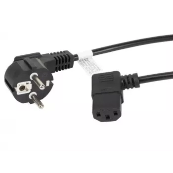LANBERG CA-C13C-12CC-0030-BK 3 m kampinis Schuko į IEC C13 maitinimo laidas, H05VV-F 3G1.0, VDE, juodas