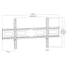 MACLEAN MC-420 fiksuotas TV laikiklis sienai 43-120 colių ekranams, 120 kg, VESA iki 900x600, juodas