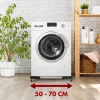 MACLEAN Mobile Washing Machine Base MC-118 B, reguliuojamas 450-700 mm, 200 kg apkrova, 4 fiksuojami ratukai, juoda