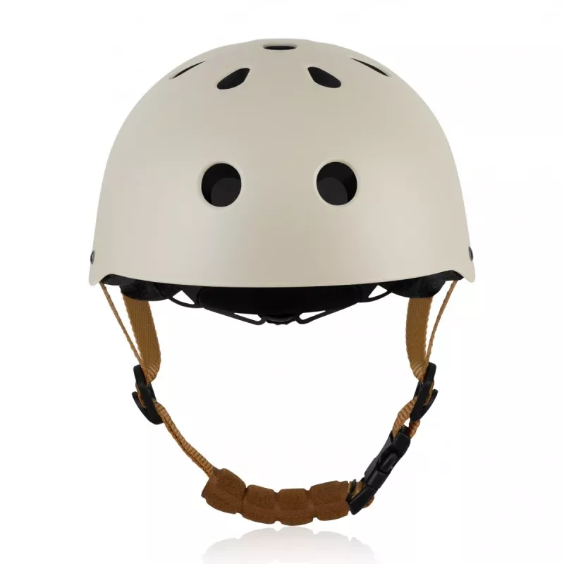 Lionelo LO-HELMET Beige Sand dviračio šalmas – In-Mold PC apvalkalas, 24 ventiliacijos kanalai, Headlock reguliavimas, CE EN 1078, L dydis 58-61 cm