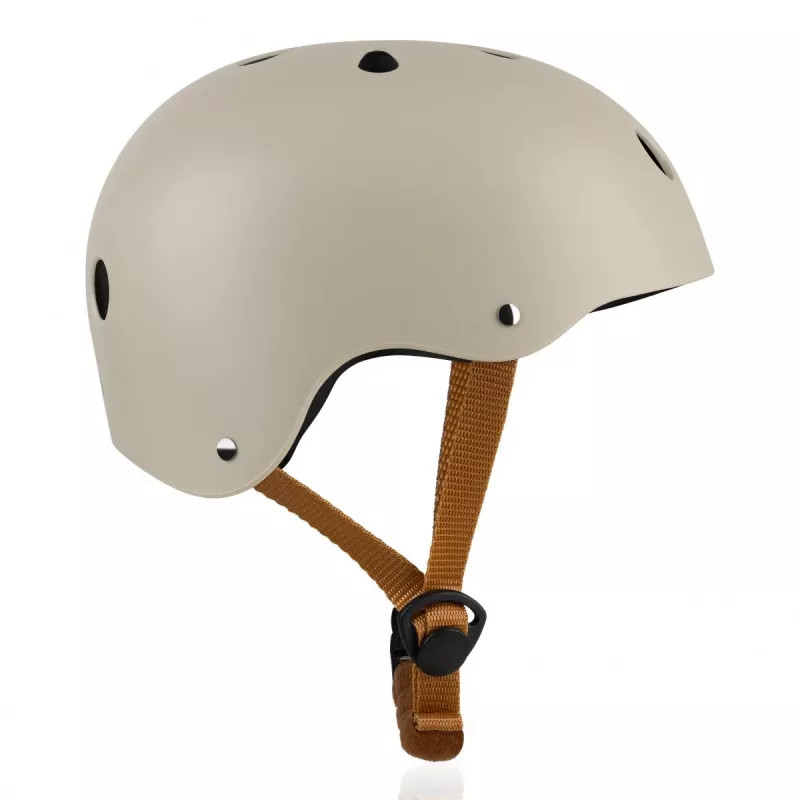 Lionelo LO-HELMET Beige Sand dviračio šalmas – In-Mold PC apvalkalas, 24 ventiliacijos kanalai, Headlock reguliavimas, CE EN 1078, L dydis 58-61 cm