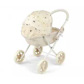 MILLY MALLY Doll Stroller Dori NATURE - natūralaus medžio, klasikinio skandinaviško dizaino vežimėlis lėlėms iki 45 cm, nuo 12 mėn.