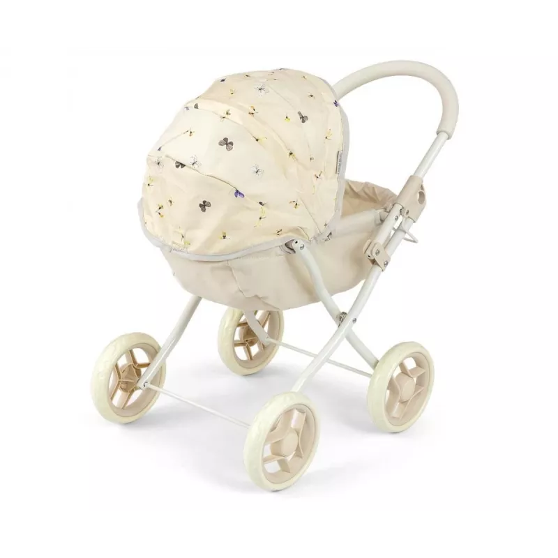 MILLY MALLY Doll Stroller Dori NATURE - natūralaus medžio, klasikinio skandinaviško dizaino vežimėlis lėlėms iki 45 cm, nuo 12 mėn.