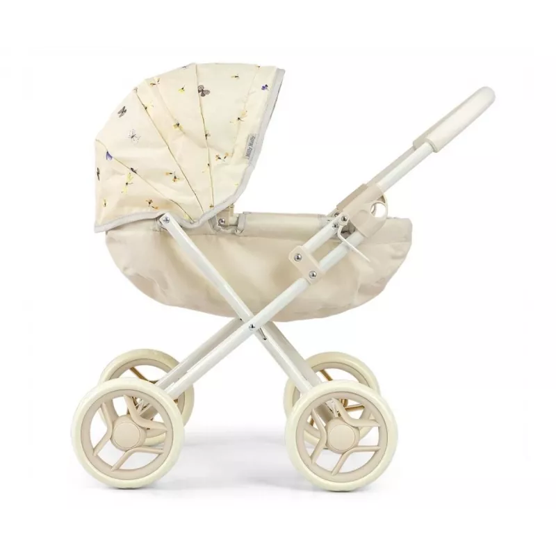 MILLY MALLY Doll Stroller Dori NATURE - natūralaus medžio, klasikinio skandinaviško dizaino vežimėlis lėlėms iki 45 cm, nuo 12 mėn.