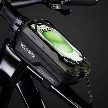 WILDMAN GX200 Desert dviračio rėmo krepšys su telefono laikikliu