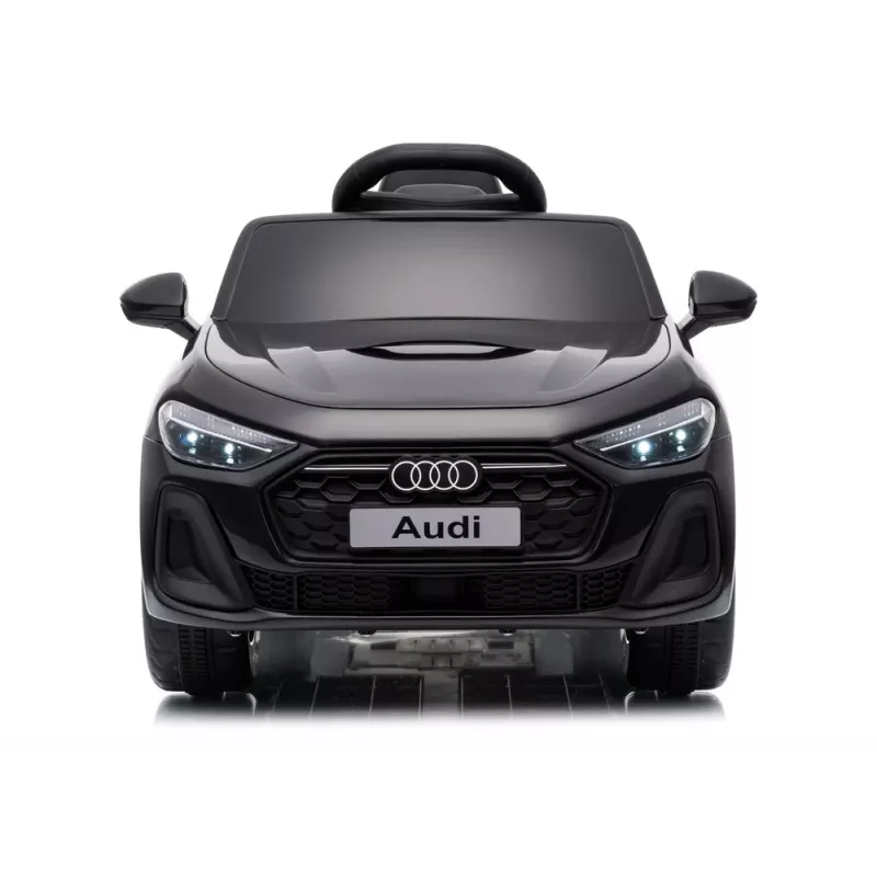 LEAN CARS Audi A5L HL788 juodas 12V elektrinis automobilis vaikams su nuotolinio valdymo pultu, LED žibintais, MP3, EVA putplasčio ratais, eko-odos sėdyne, 30 kg maksimali apkrova, 3-8 metų