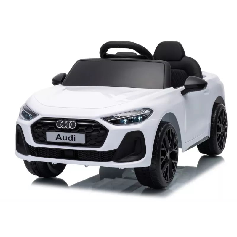 LEAN CARS Audi A5L HL788 12V vaikiškas elektromobilis su nuotolinio valdymo pultu, baltas