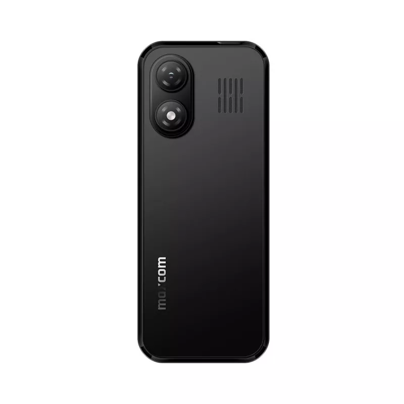 MAXCOM MM282 4G Dual SIM telefonas su 2,8 colio ekranu, KaiOS, 1400 mAh baterija, USB-C, Bluetooth 5.1, Wi-Fi Hotspot, 2 MP kamera, FM radiju, juodas