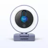 UGREEN 2K QHD internetinė kamera su LED apšvietimu ir įmontuotu mikrofonu, 30fps, USB 2.0, automatinis fokusavimas, 80° matymo laukas, su spaustuku ir trikojo sriegiu, juoda