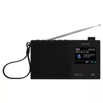SENCOR SRD 7790B DAB+ radijas su FM, Bluetooth, USB, 2,4 colio LCD ekranu, įkraunama baterija