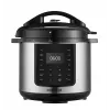 CONCEPT CK8001 daugiafunkcis puodas, 5 l, 900 W, 10 programų, LED, nelipni keraminė talpa, atidėtas startas, palaikoma šiluma, juodos/sidabrinės spalvos