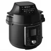 CONCEPT CK8000 daugiafunkcis puodas su oro gruzdintuvės funkcija, 6L puodas, 3,5L krepšelis, 1500W, 10 programų, juodas/sidabrinis
