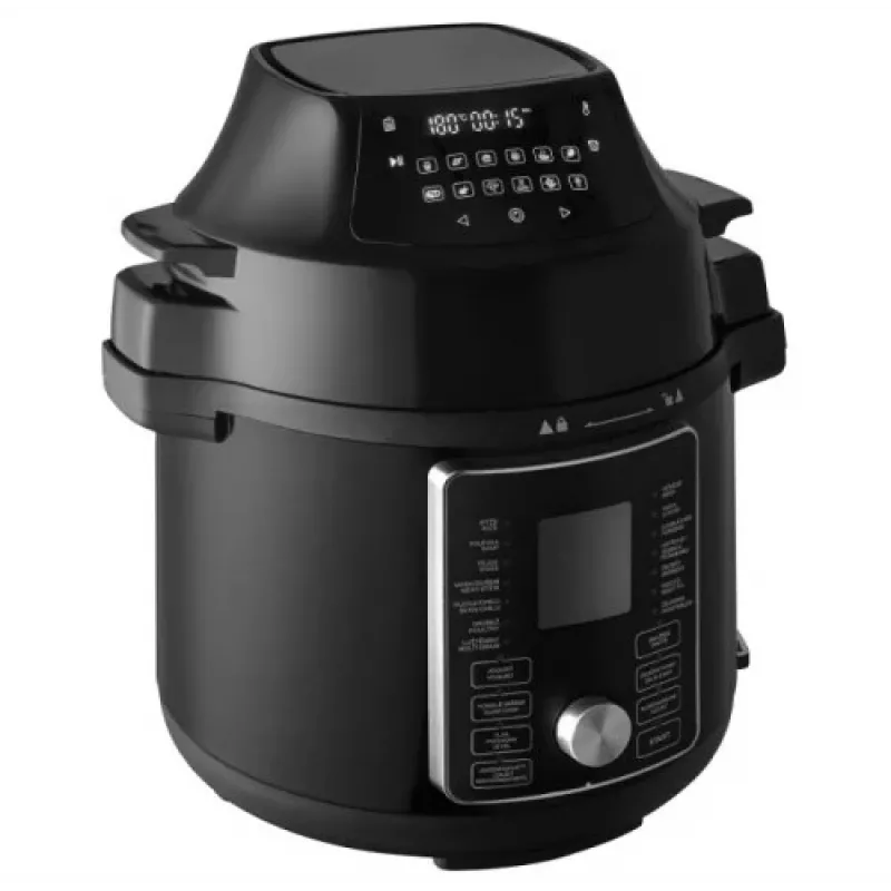 CONCEPT CK8000 daugiafunkcis puodas su oro gruzdintuvės funkcija, 6L puodas, 3,5L krepšelis, 1500W, 10 programų, juodas/sidabrinis