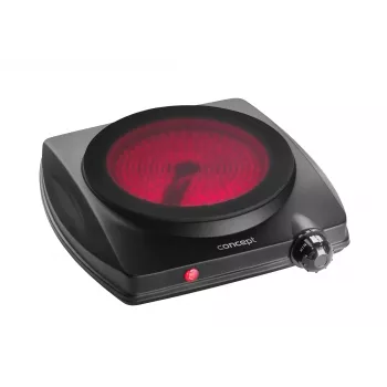CONCEPT VE3065 vieno kaitinimo elemento elektrinė kaitlentė 1250W juoda