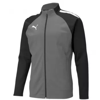 Puma teamLIGA Training vyriški treniruočių marškinėliai su ketvirčio užtrauktuku, Puma Black-Asphalt, dydis L