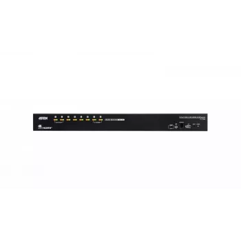 ATEN 8 prievadų USB 2.0 4K HDMI KVM jungiklis su USB 3.1 šakotuvu, garsu, skirtas montuoti į stelažą