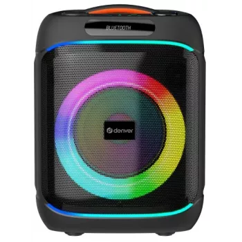 DENVER BPS-170 400W Bluetooth vakarėlių garsiakalbis su RGB šviesomis, TWS, karaoke, FM radiju, USB/SD/AUX/Mic įvestimis