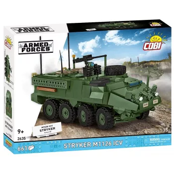 COBI Stryker M1126 ICV (1:35 mastelis) – Detalus karinės technikos modelio rinkinys