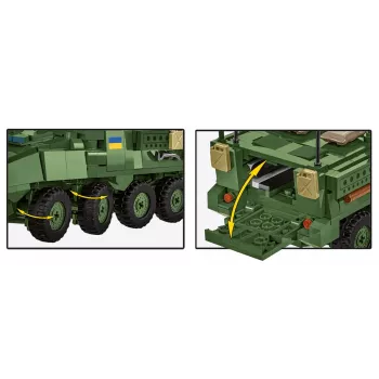 COBI Stryker M1126 ICV (1:35 mastelis) – Detalus karinės technikos modelio rinkinys
