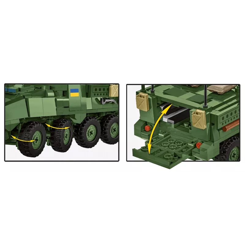 COBI Stryker M1126 ICV (1:35 mastelis) – Detalus karinės technikos modelio rinkinys