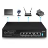 ESPERANZA 6-Port PoE+ Gigabit Switch 65W GOLIATH (4 PoE+ prievadai, 2 uplink, 12 Gbps, be ventiliatoriaus, metalinis)