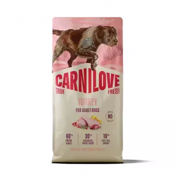 CARNILOVE TRUE FRESH sausas ėdalas šunims su kalakutiena suaugusiems visų veislių 12 kg