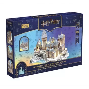 CUBIC FUN 3D dėlionė Harry Potter Hogwarts Didžioji salė ir Astronomijos bokštas su LED apšvietimu – 850 dalių, kolekcinis modelis