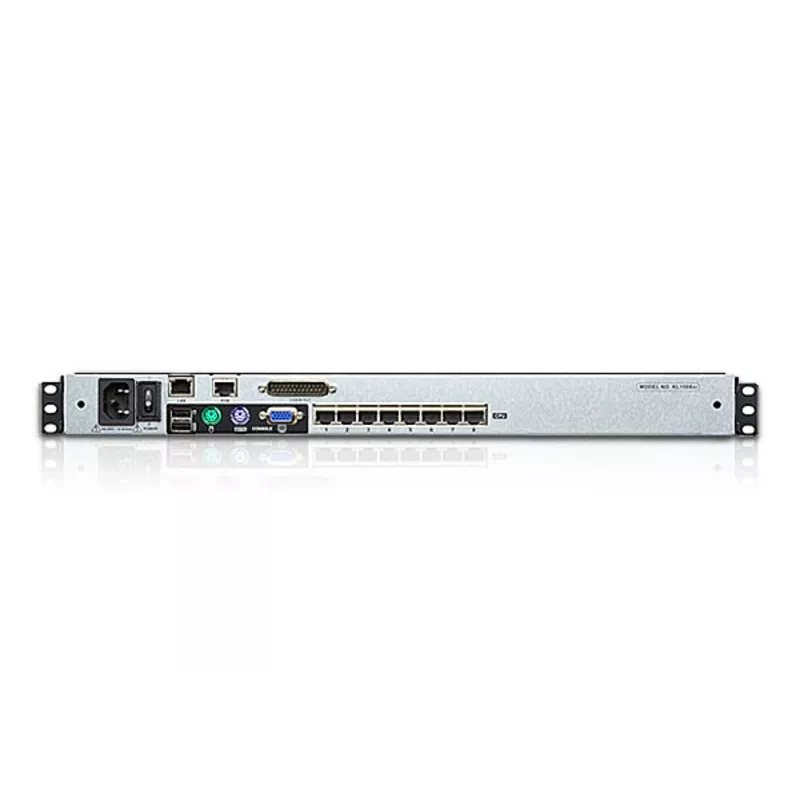 ATEN KL1508AiM F 17 colių LCD IP KVM jungiklis – 8 prievadų stelažo konsolė su nuotoline prieiga