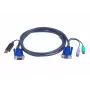 ATEN Intelligent KVM Cable 2L-5502UP - klaviatūros, vaizdo ir pelės (KVM) kombinuotas kabelis