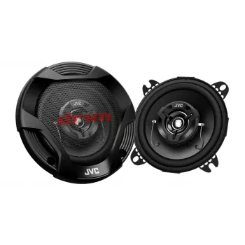 JVC CS-DR422 4 colių 2 krypčių koaksialiniai automobilio garsiakalbiai su anglies-mikos konusais ir hibridiniais apvadais (pora)