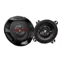 JVC CS-DR422 4 colių 2 krypčių koaksialiniai automobilio garsiakalbiai su anglies-mikos konusais ir hibridiniais apvadais (pora)
