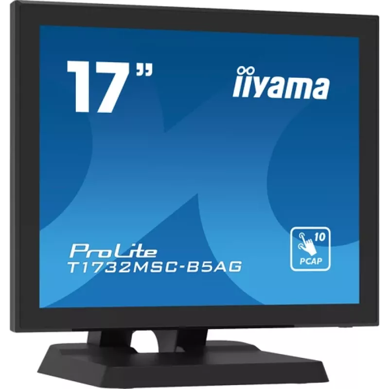 Iiyama ProLite T1732MSC-B5AG 17 colių jutiklinis LED monitorius - 5:4 SXGA, projekcinė talpinė, 10 taškų multi-touch, HDMI/DVI/VGA, USB, garsiakalbiai, juodas