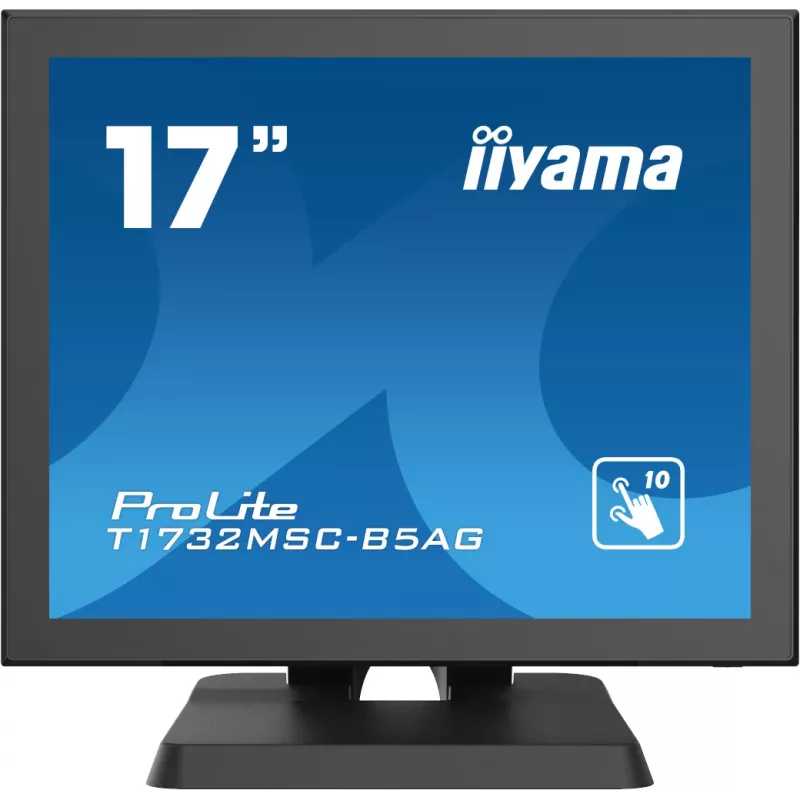 Iiyama ProLite T1732MSC-B5AG 17 colių jutiklinis LED monitorius - 5:4 SXGA, projekcinė talpinė, 10 taškų multi-touch, HDMI/DVI/VGA, USB, garsiakalbiai, juodas
